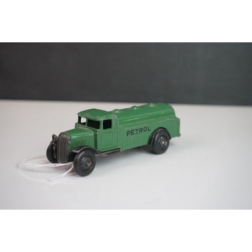 1088 - Six 20th C Dinky commercial diecast models to include Petrol Tanker, ESSO Trojan, 470 Austin, 470 Ne... 