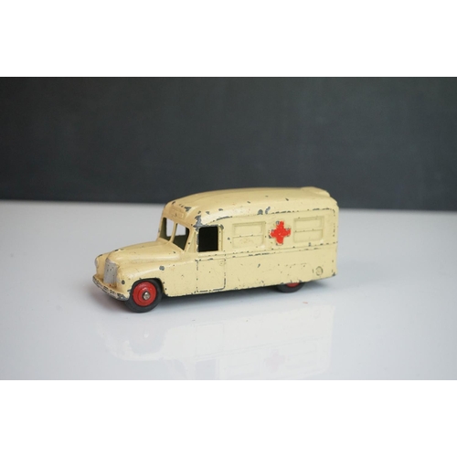 1089 - Six mid 20th C Dinky emergency service diecast models to include 2 x Daimler Ambulance, Ambulance, a... 