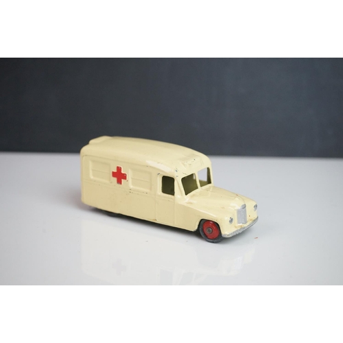 1089 - Six mid 20th C Dinky emergency service diecast models to include 2 x Daimler Ambulance, Ambulance, a... 