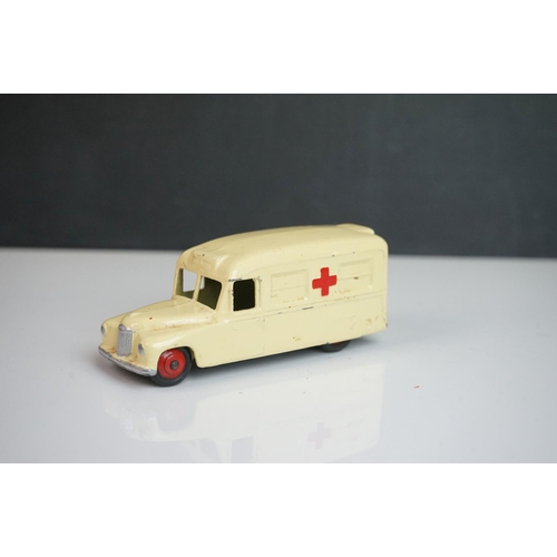 1089 - Six mid 20th C Dinky emergency service diecast models to include 2 x Daimler Ambulance, Ambulance, a... 