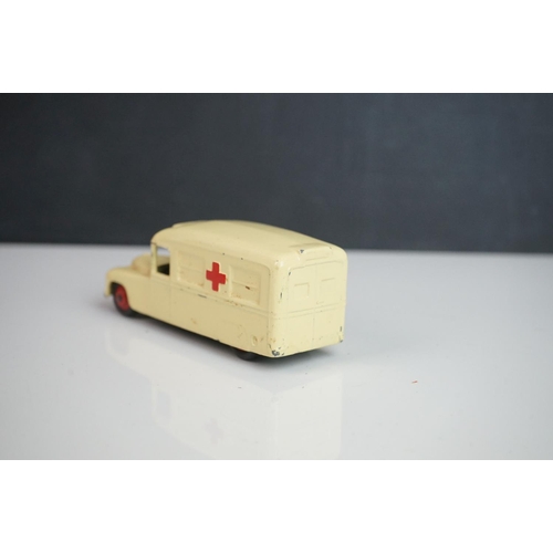 1089 - Six mid 20th C Dinky emergency service diecast models to include 2 x Daimler Ambulance, Ambulance, a... 