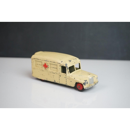 1089 - Six mid 20th C Dinky emergency service diecast models to include 2 x Daimler Ambulance, Ambulance, a... 