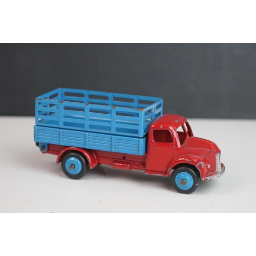 1090 - 11 Early-mid 20th C play worn Dinky diecast models to include 30J Austin, Dodge, Dublo Flatbed Truck... 