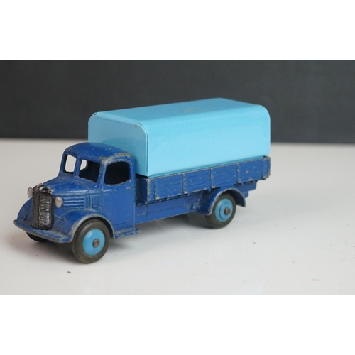 1090 - 11 Early-mid 20th C play worn Dinky diecast models to include 30J Austin, Dodge, Dublo Flatbed Truck... 