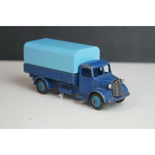 1090 - 11 Early-mid 20th C play worn Dinky diecast models to include 30J Austin, Dodge, Dublo Flatbed Truck... 