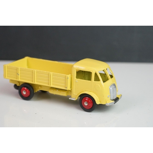 1090 - 11 Early-mid 20th C play worn Dinky diecast models to include 30J Austin, Dodge, Dublo Flatbed Truck... 