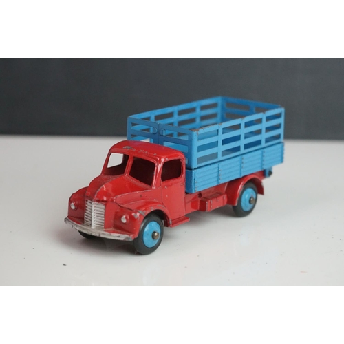 1090 - 11 Early-mid 20th C play worn Dinky diecast models to include 30J Austin, Dodge, Dublo Flatbed Truck... 