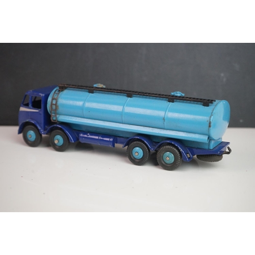 1091 - Three Dinky Foden diecast models, all variants, Tanker in two tone blue, remaining two feature repla... 