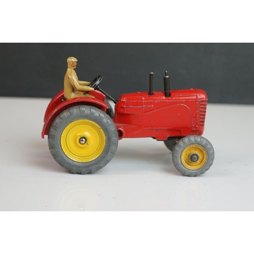 1092 - Three Dinky diecast tractors featuring 2 x Massey Harris & 301 Field Marshall plus 3 x Dinky farming... 