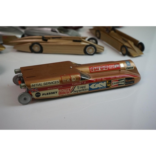 1093 - 11 White Melt land speed record models to include 9 x Western Models featuring Eyston's Thunderbolt ... 