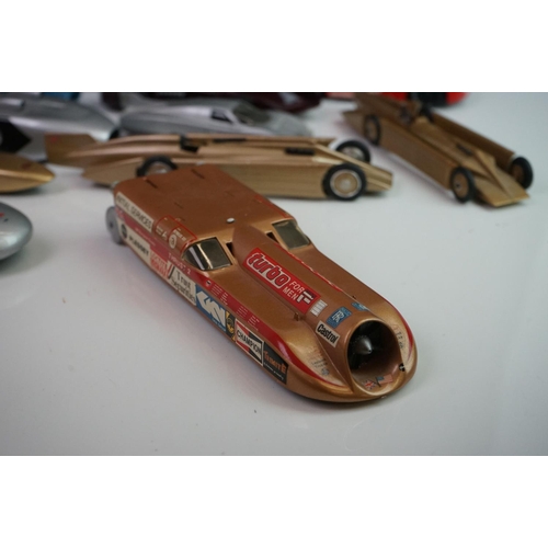 1093 - 11 White Melt land speed record models to include 9 x Western Models featuring Eyston's Thunderbolt ... 