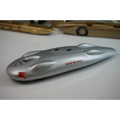 1093 - 11 White Melt land speed record models to include 9 x Western Models featuring Eyston's Thunderbolt ... 