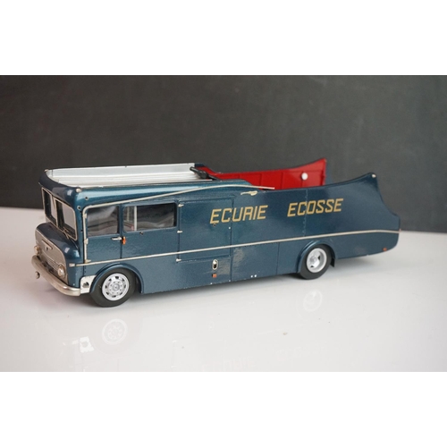 1094 - Four diecast / plastic car transporters to various condition to include Corgi Major Ecurie Ecosse Ra... 