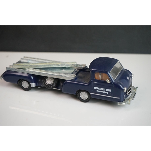 1094 - Four diecast / plastic car transporters to various condition to include Corgi Major Ecurie Ecosse Ra... 