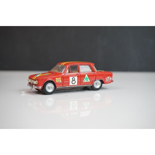 1096 - Two boxed French Dinky 514 Alfa Romeo Giulia 1600 TI diecast models in red, diecast good with some p... 