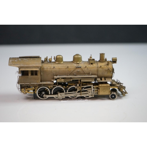 110 - Boxed United Scale Models  HO gauge Santa Fe 2-8-0 Consolidation brass locomotive and tender (Japan)... 