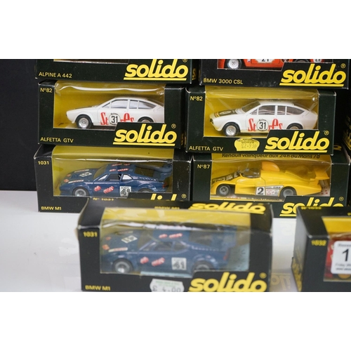 1104 - 16 Boxed / cased solido diecast models in black boxes, all diecast excellent, gd boxes