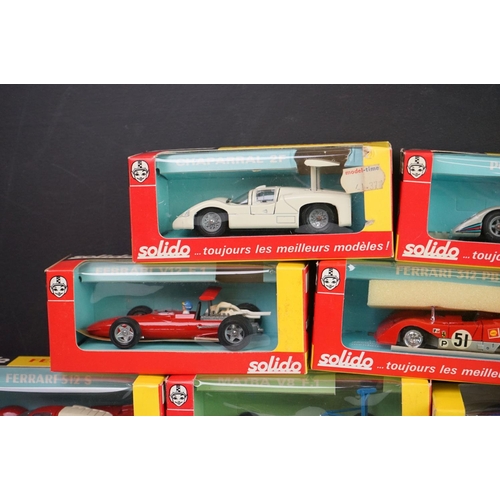 1109 - 17 Boxed Solido diecast models to include 2 x Matra 760 (13 & 14) and 15 in red/yellow boxes featuri... 