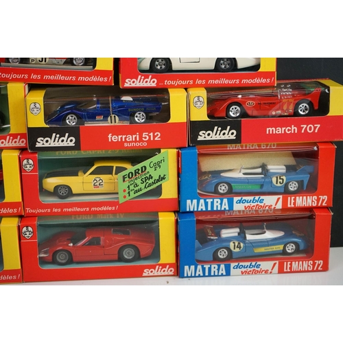 1109 - 17 Boxed Solido diecast models to include 2 x Matra 760 (13 & 14) and 15 in red/yellow boxes featuri... 