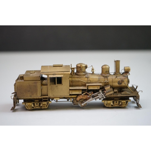 111 - Boxed United Scale Models HO gauge Climax Geared brass locomotive and tender (Japan), unpainted, mod... 