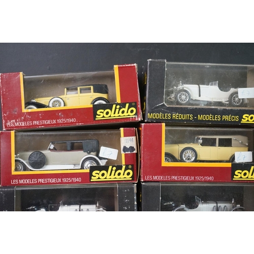 1111 - 20 Boxed / cased Solido Age d'or diecast models featuring various boxes, diecast excellent, boxes gd