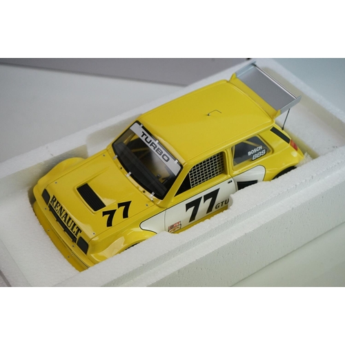 1113 - Boxed 1/18 Otto Models OT261 UVI Renault Le Car Turbo IMSA 1981 diecast model, excellent