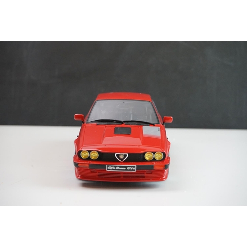 1114 - Boxed 1/18 Otto Models OT295 Alfa Romeo GTV6 1984 red diecast model, excellent