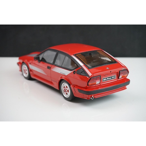 1114 - Boxed 1/18 Otto Models OT295 Alfa Romeo GTV6 1984 red diecast model, excellent