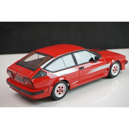 1114 - Boxed 1/18 Otto Models OT295 Alfa Romeo GTV6 1984 red diecast model, excellent