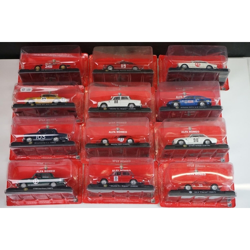 1121 - 26 Boxed and carded diecast models to include 12 x Alfa Romeo, Lledo, Matchbox, Vanguards etc