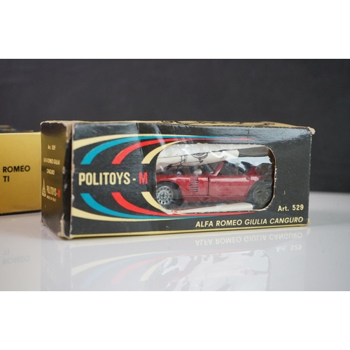 1125 - Two boxed 1:43 Pauls Model Art Minichamps & 3 x Palitoys Alfa Romeo diecast models, diecast excellen... 