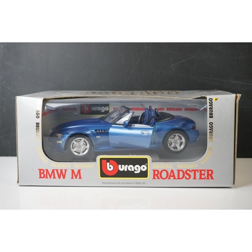 1132 - 13 x Boxed 1:18 scale Burago diecast models to include 3015 Mercedes Benz 300 SL (1954), 3025 Dodge ... 