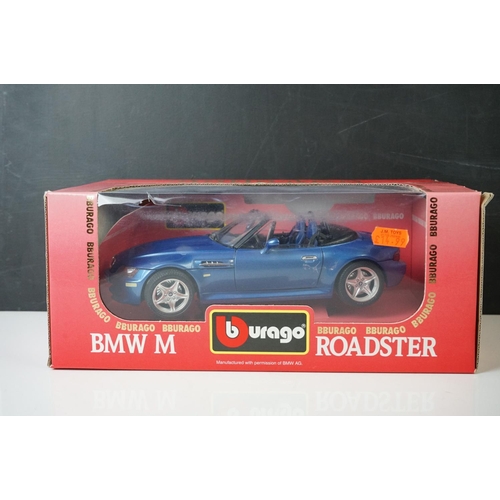 1132 - 13 x Boxed 1:18 scale Burago diecast models to include 3015 Mercedes Benz 300 SL (1954), 3025 Dodge ... 