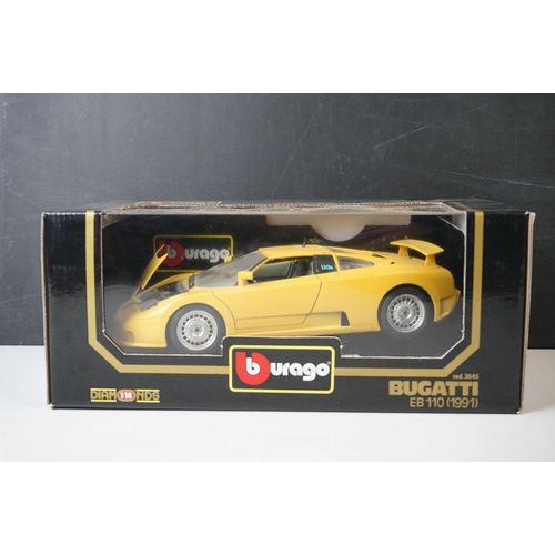 1132 - 13 x Boxed 1:18 scale Burago diecast models to include 3015 Mercedes Benz 300 SL (1954), 3025 Dodge ... 