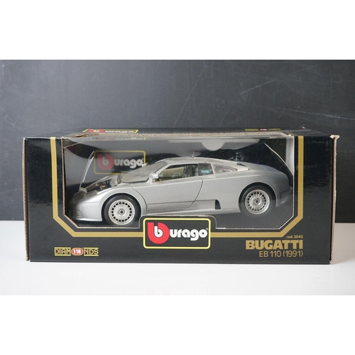 1132 - 13 x Boxed 1:18 scale Burago diecast models to include 3015 Mercedes Benz 300 SL (1954), 3025 Dodge ... 