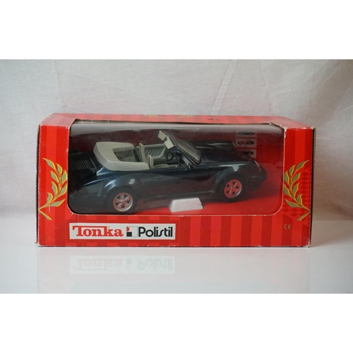 1134 - Seven boxed 1:18 scale Tonka Polistil diecast models to include 5 x Porchse 911 Turbo Cabriolet and ... 