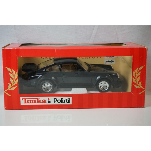 1134 - Seven boxed 1:18 scale Tonka Polistil diecast models to include 5 x Porchse 911 Turbo Cabriolet and ... 