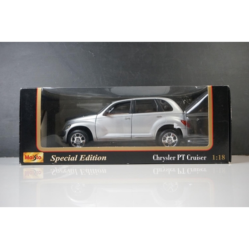 1135 - 11 x Boxed 1:18 scale Maisto diecast models to include Mercedes Benx ML 55, 2 x Mercededs Bernz SLK2... 