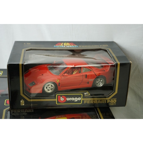 1138 - Seven boxed Buargo 1:18 scale diecast models to include 3011 Ferrari 250 GTO, 3019 Ferrari testaross... 