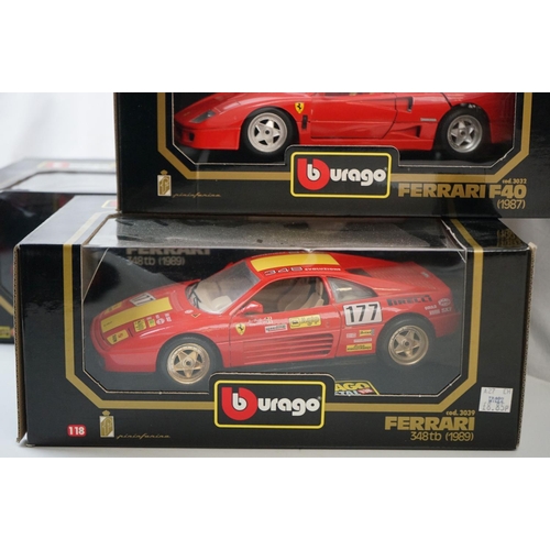 1138 - Seven boxed Buargo 1:18 scale diecast models to include 3011 Ferrari 250 GTO, 3019 Ferrari testaross... 