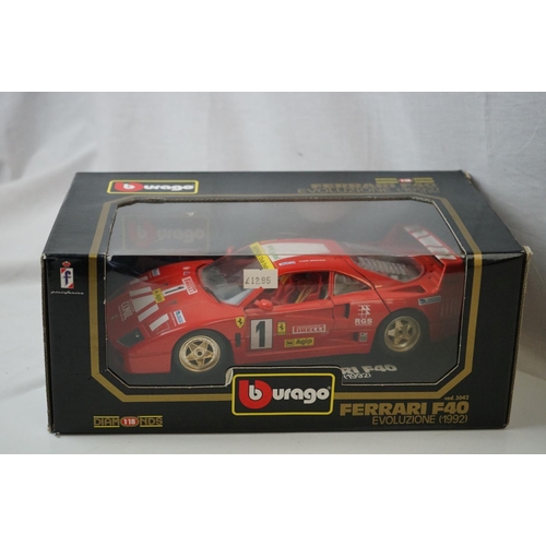 1138 - Seven boxed Buargo 1:18 scale diecast models to include 3011 Ferrari 250 GTO, 3019 Ferrari testaross... 