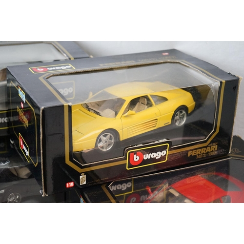 1140 - 11 x Boxed 1:18 scale Burago models to include 2 x  Ferrari testarossa (1984) (3004 and 3019), 3022 ... 