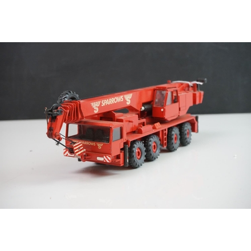 1143 - Three boxed 1:50 Conrad & NZG Liebherr diecast construction models all with Sparrows decals and in r... 