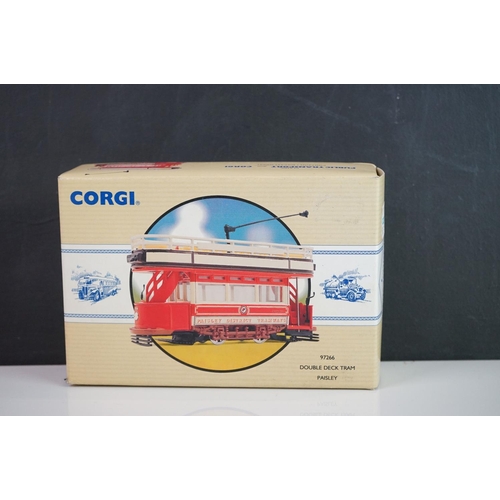 1152 - Nine boxed Corgi diecast models to include  97181 Timpsons AEC Regal Coach, 97069 Whittle's Burlingh... 