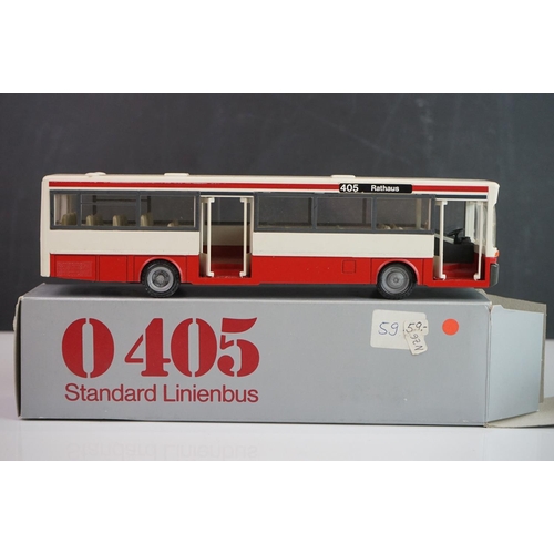 1155 - Seven boxed NZG diecast models to include 255 0405 SHD Standard Linienbus, 280663 Volvo B10M Articul... 