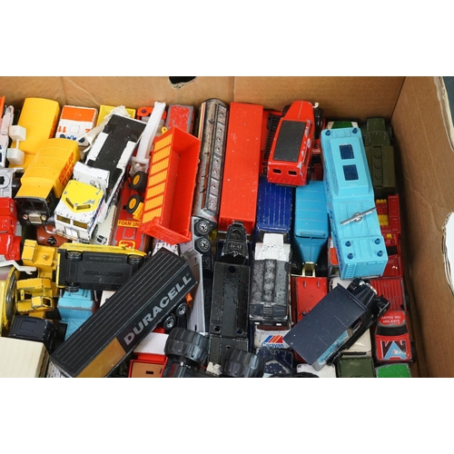 1158 - Large collection of play worn diecast and plastic models to include road and commercial examples to ... 