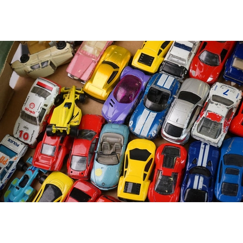 1158 - Large collection of play worn diecast and plastic models to include road and commercial examples to ... 