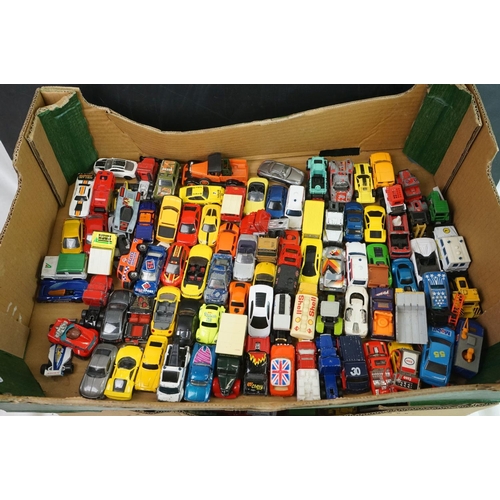 1158 - Large collection of play worn diecast and plastic models to include road and commercial examples to ... 