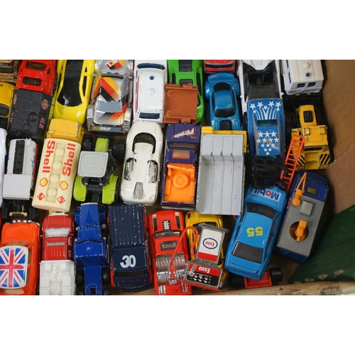 1158 - Large collection of play worn diecast and plastic models to include road and commercial examples to ... 