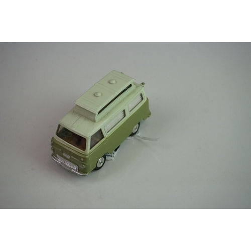 1167 - Boxed Corgi 420 Ford Thames Airborne Caravan diecast model in two tone dark green and cream, diecast... 